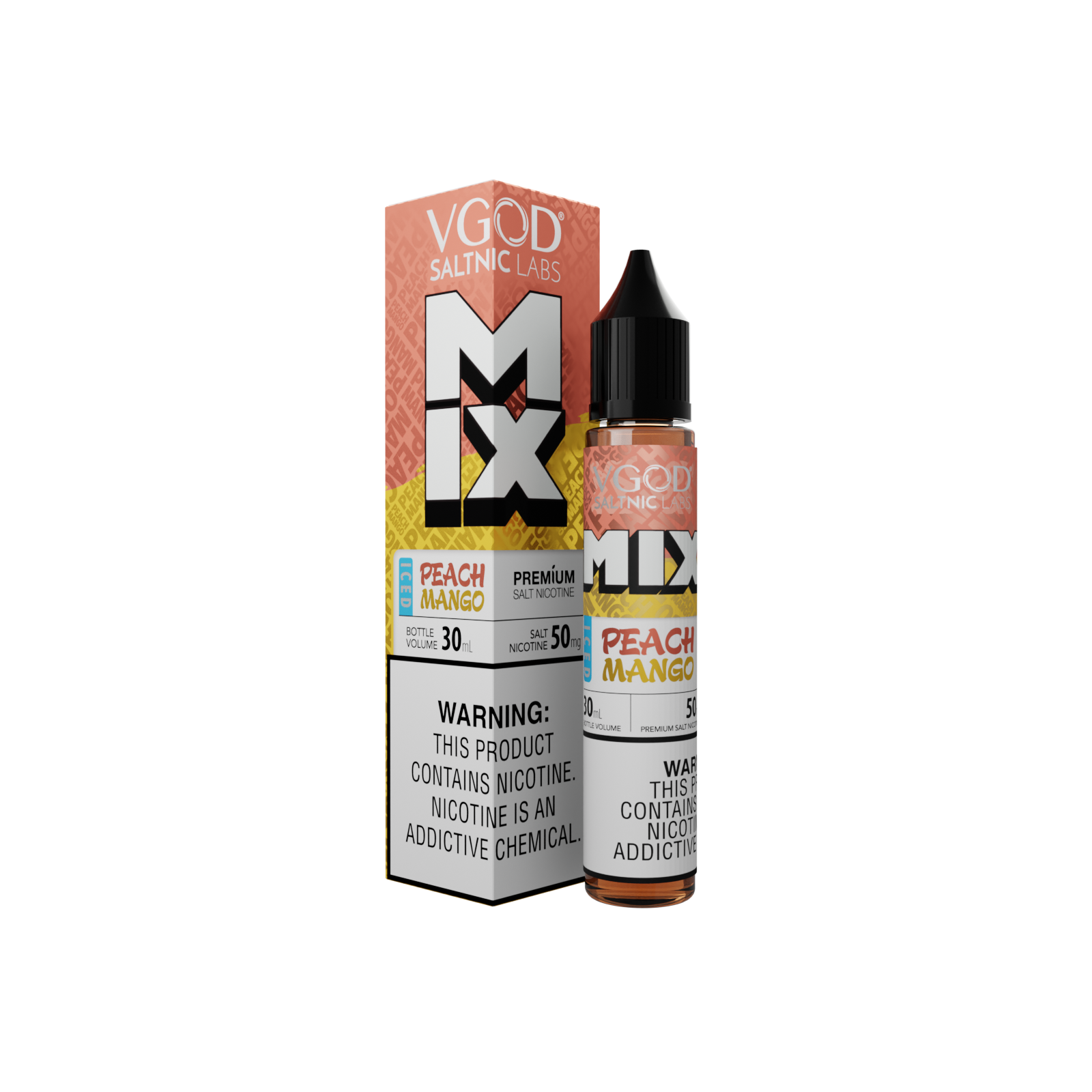 VGOD Salt Nic Labs Iced Mix Peach Mango