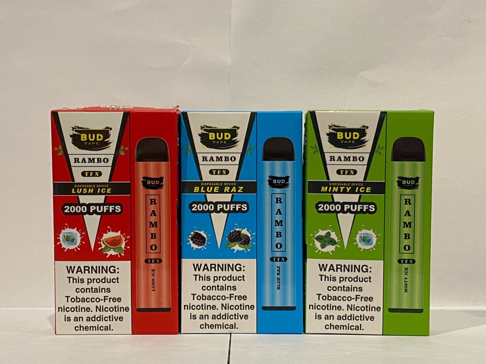 Bud Vape Rambo, 5% TFN Disposable Device Bud Vape Rambo, 5% TFN Disposable Device