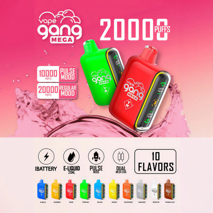 Vape Gang MEGA 20,000 Puffs Disposable Vape Vape Gang MEGA 20,000 Puffs Disposable Vape