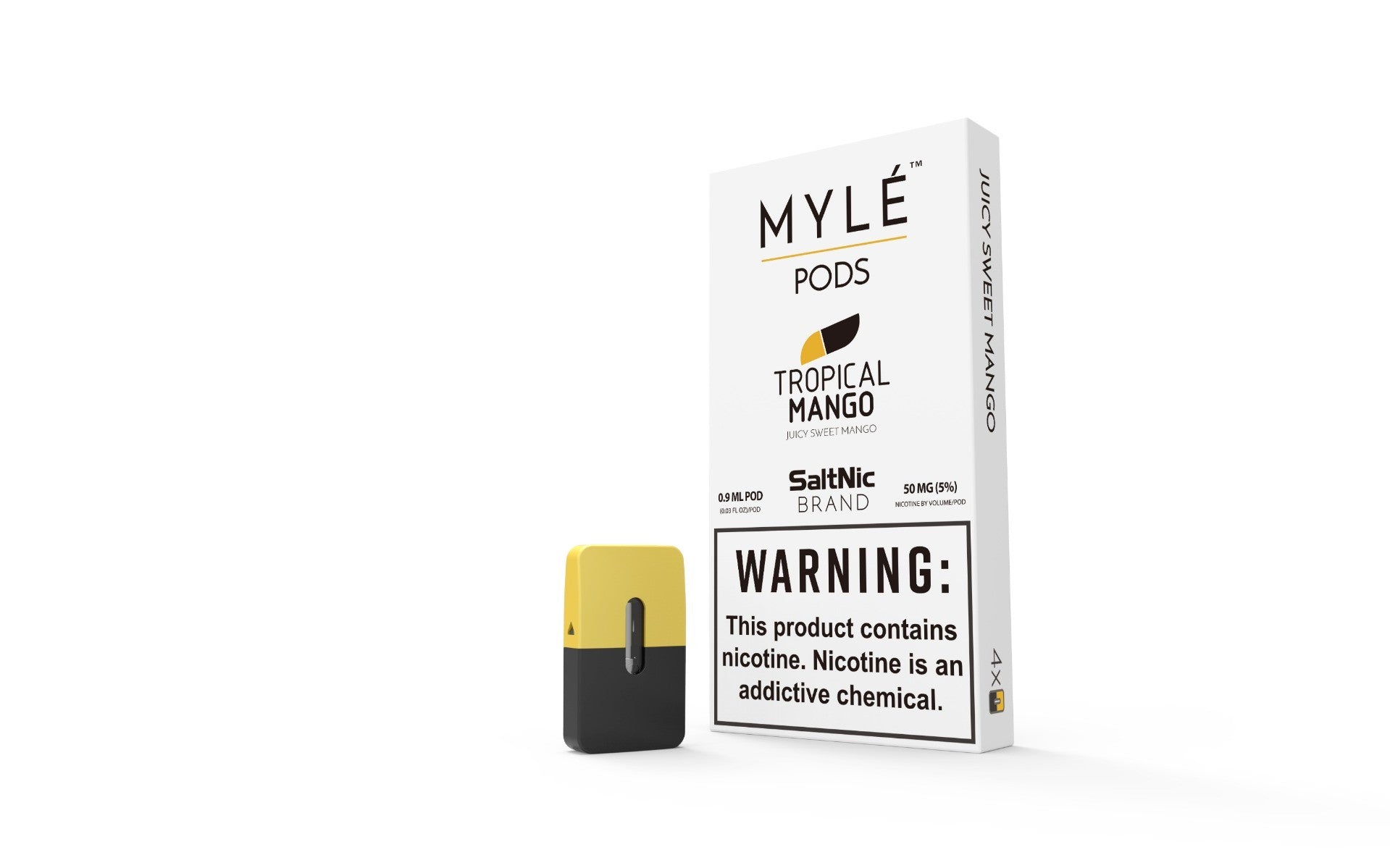 SaltNic Tropical Mango MYLE Replacement Pod 4-Pack