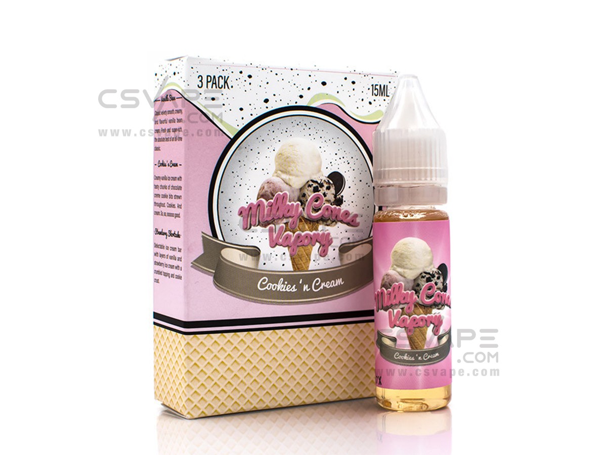 Milky Cones Vapory Cookies & Cream 15ml 3-Pack
