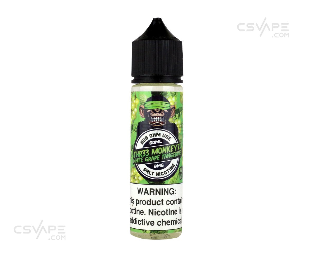 Thr33 Monkeyz sub ohm salts White Grape Tangerine