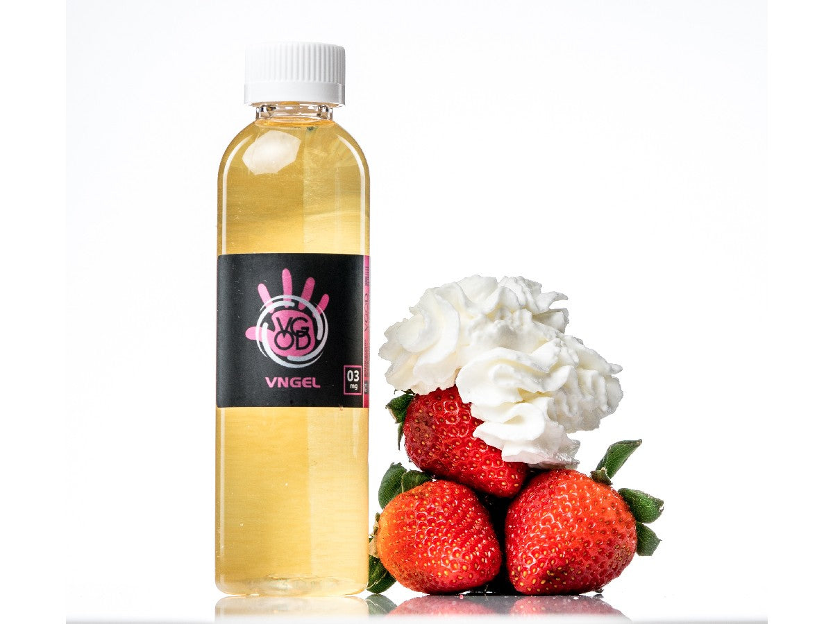 Strawberries dipped in sweet whipped cream - VGOD VNGEL E-liquid
